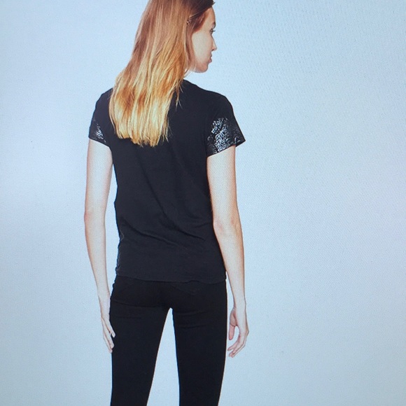 Like New Lucky Brand Women’s Metallic Floral Print Top - Picture 4 of 7